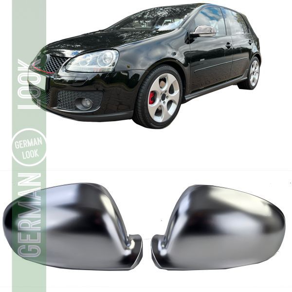 Coques de rétroviseurs argent mat pour remplacer VW Golf 5 et Golf Plus 03-08