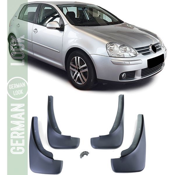 Jeu de bavettes avant et arrière noir pour VW Golf 5 Berline Variant 03-09