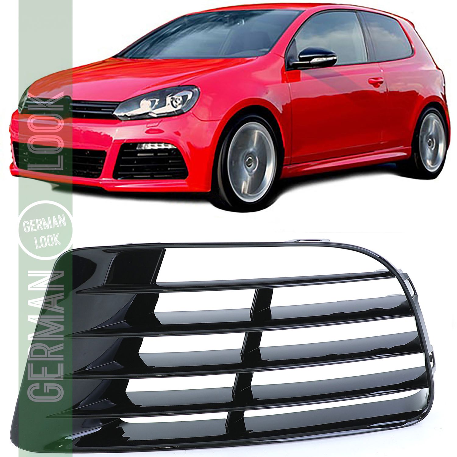Couvre grille d'aération noir pour pare-chocs R20 gauche pour VW Golf 6 5K1 09-13
