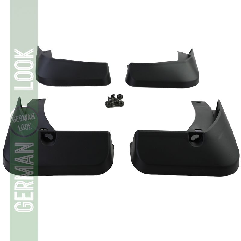 Jeu de bavettes avant et arrière noir pour VW Golf 7.5 17-19