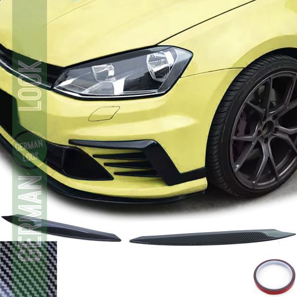 Couvre phares evil eye look carbone pour VW Golf 7 5G 12-21