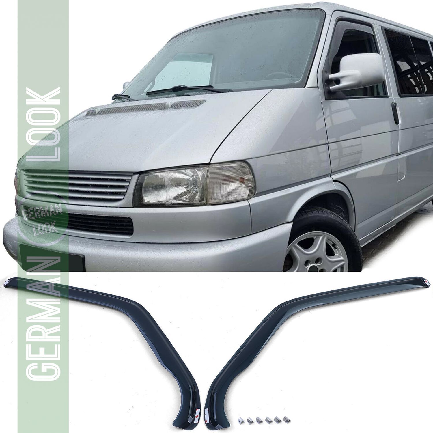 Déflecteur d'air et de pluie, protection contre le vent, fumée noire, pour transporteur de bus VW T4
