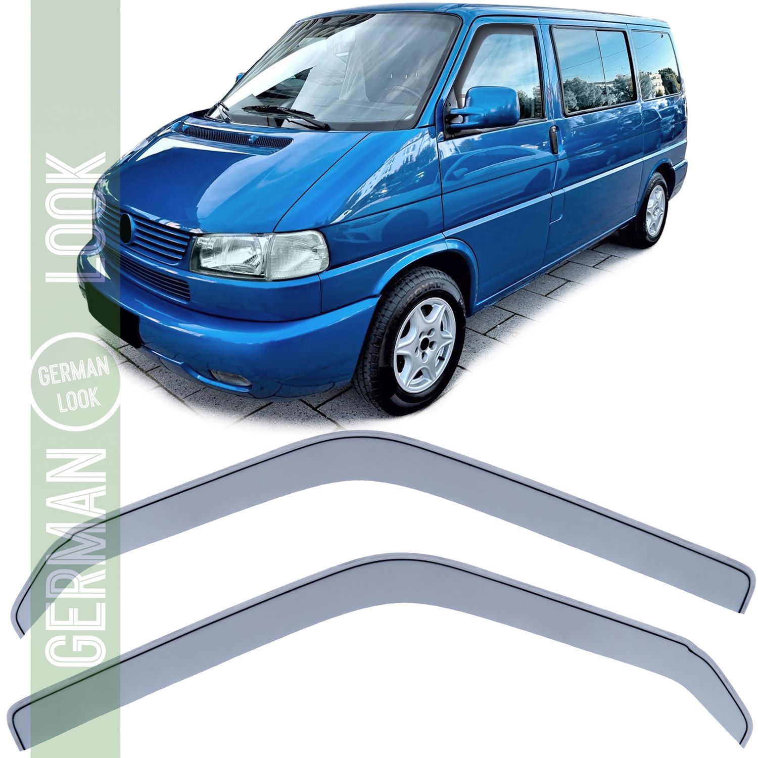 Déflecteur d'air déflecteur de pluie protection contre le vent noir pour VW T4 Bus Transporter 90-03