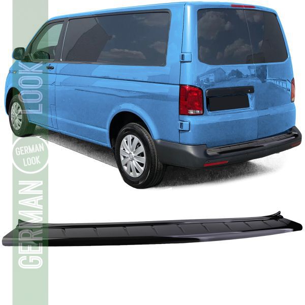 Pare-chocs de protection de seuil de chargement en ABS noir brillant pour VW Bus T5 T6 avec doubles portes