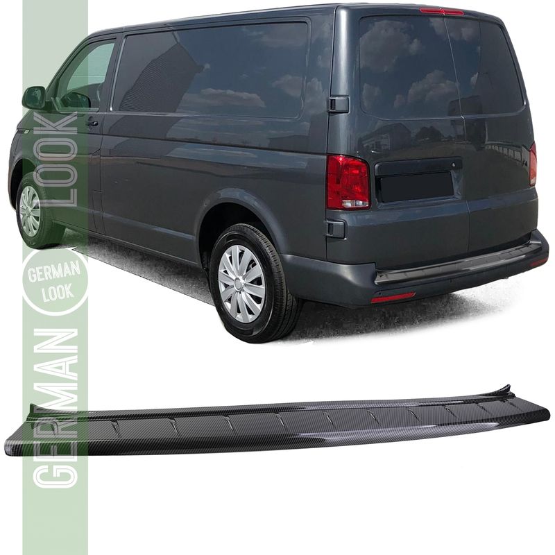 Protection de seuil de chargement en ABS aspect carbone pour VW Bus T5 T6 avec doubles portes