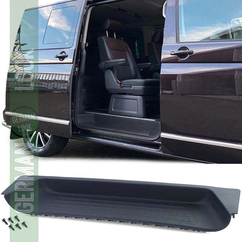 Couvre marchepied porte coulissante noir pour VW Bus T5 T6 à partir de 03