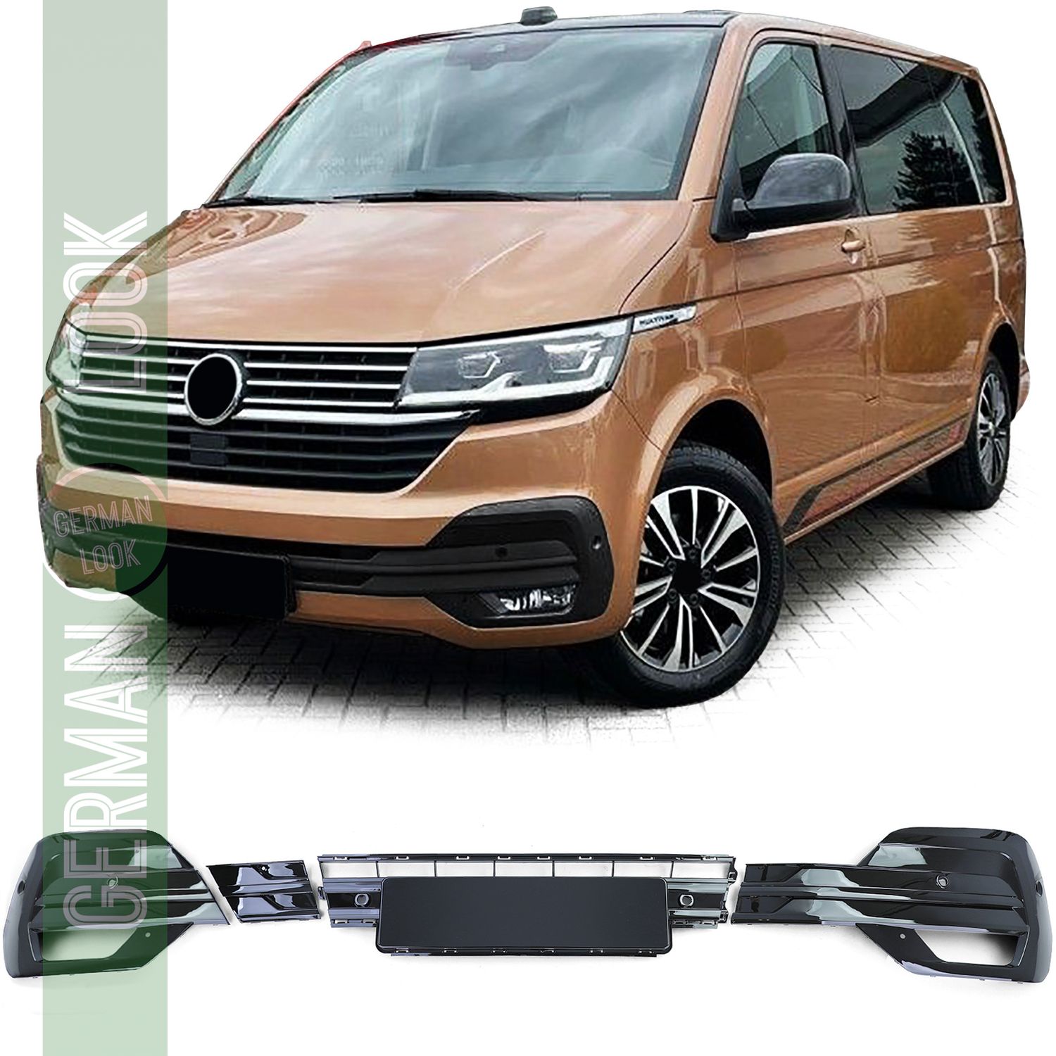 Caches antibrouillard noir brillant pour VW T6.1 Bus Transporter à partir de 2019