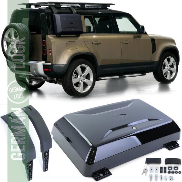 Boîte de rangement avec fenêtre latérale noire pour Land Rover Defender L663 90 110