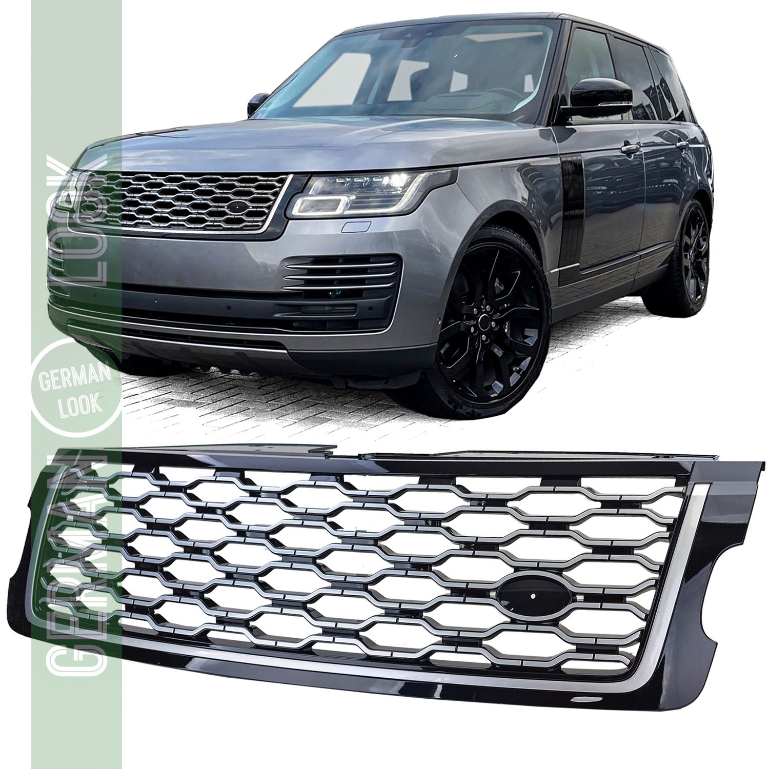 Calandre sport noir argent pour Range Rover Vogue L405 18-22