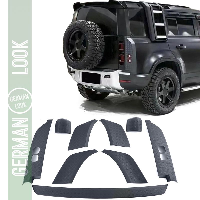 Set de housses de protection tout-terrain noir mat pour Land Rover Defender L663 110 à partir de 2019