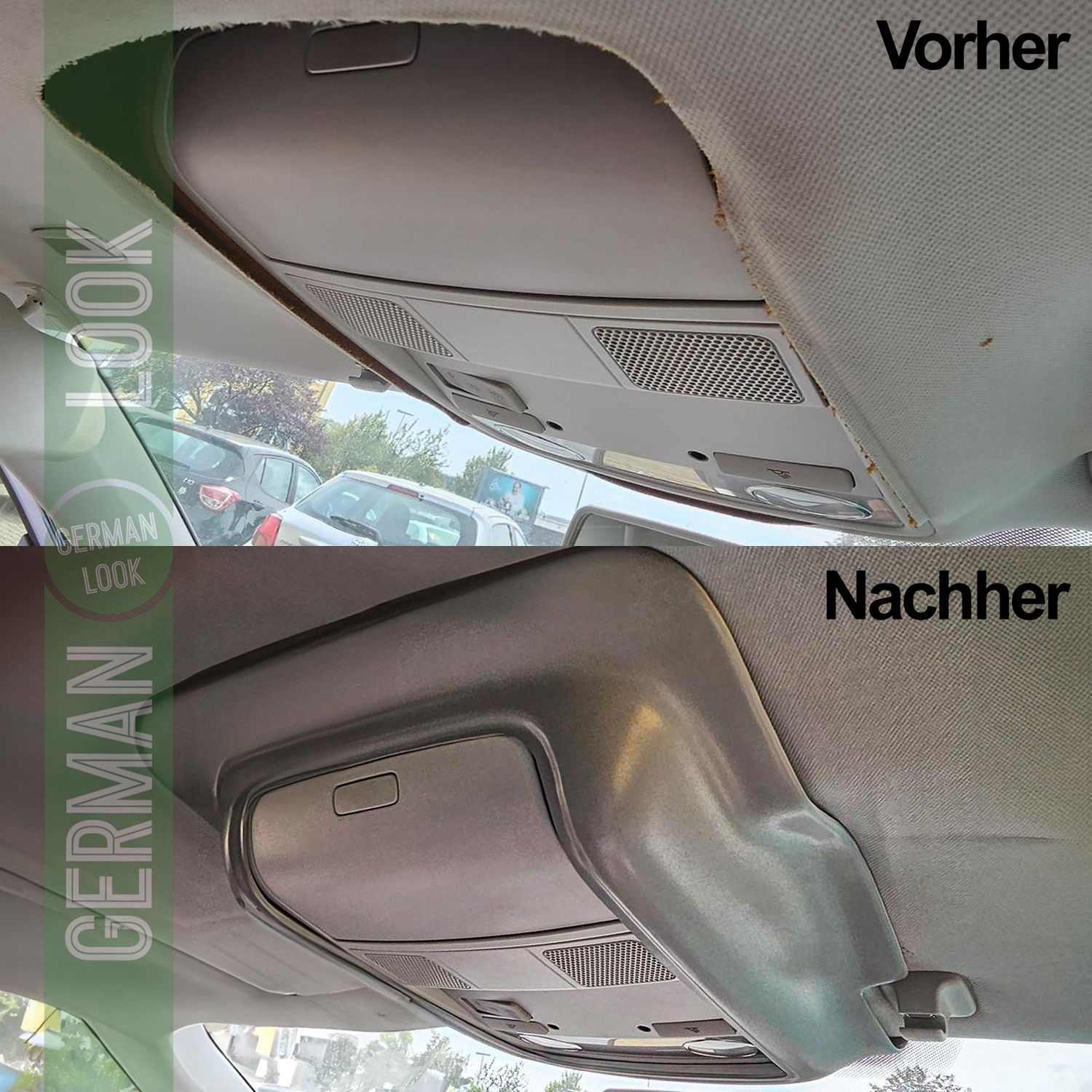 Cache compartiment à lunettes avec cache pavillon gris pour VW Golf 6