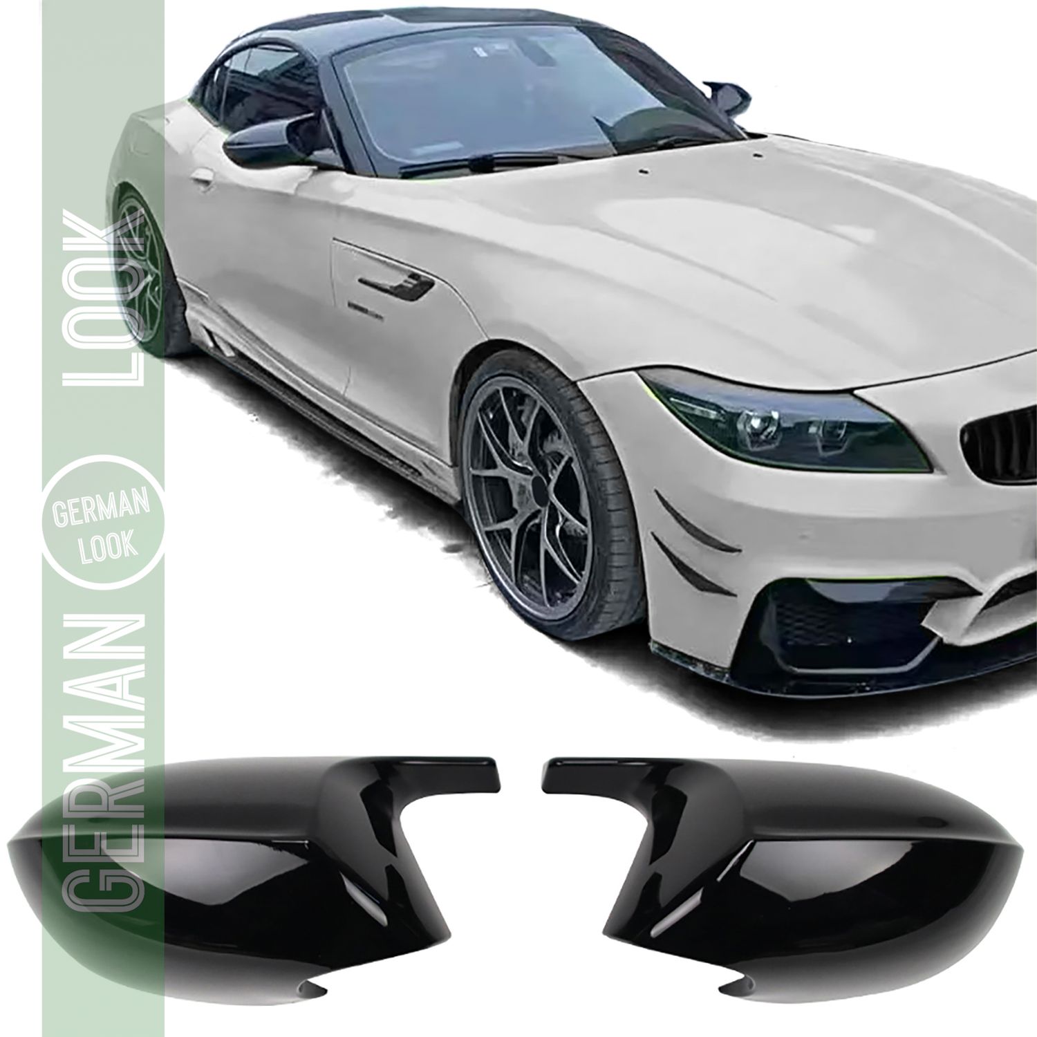Coques de rétroviseurs de rechange noir brillant pour BMW Z4 E89 2009-2016