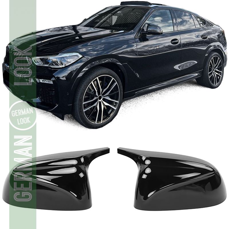 Coques de rétroviseurs de rechange noir brillant pour BMW X5 G05 X6 G06 X7 G07