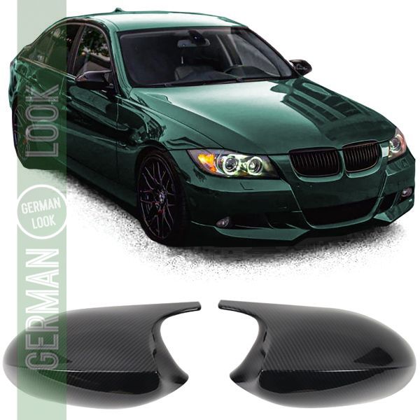 Coques de rétroviseurs de rechange aspect carbone pour BMW Série 3 E90 E91 pré-lifting