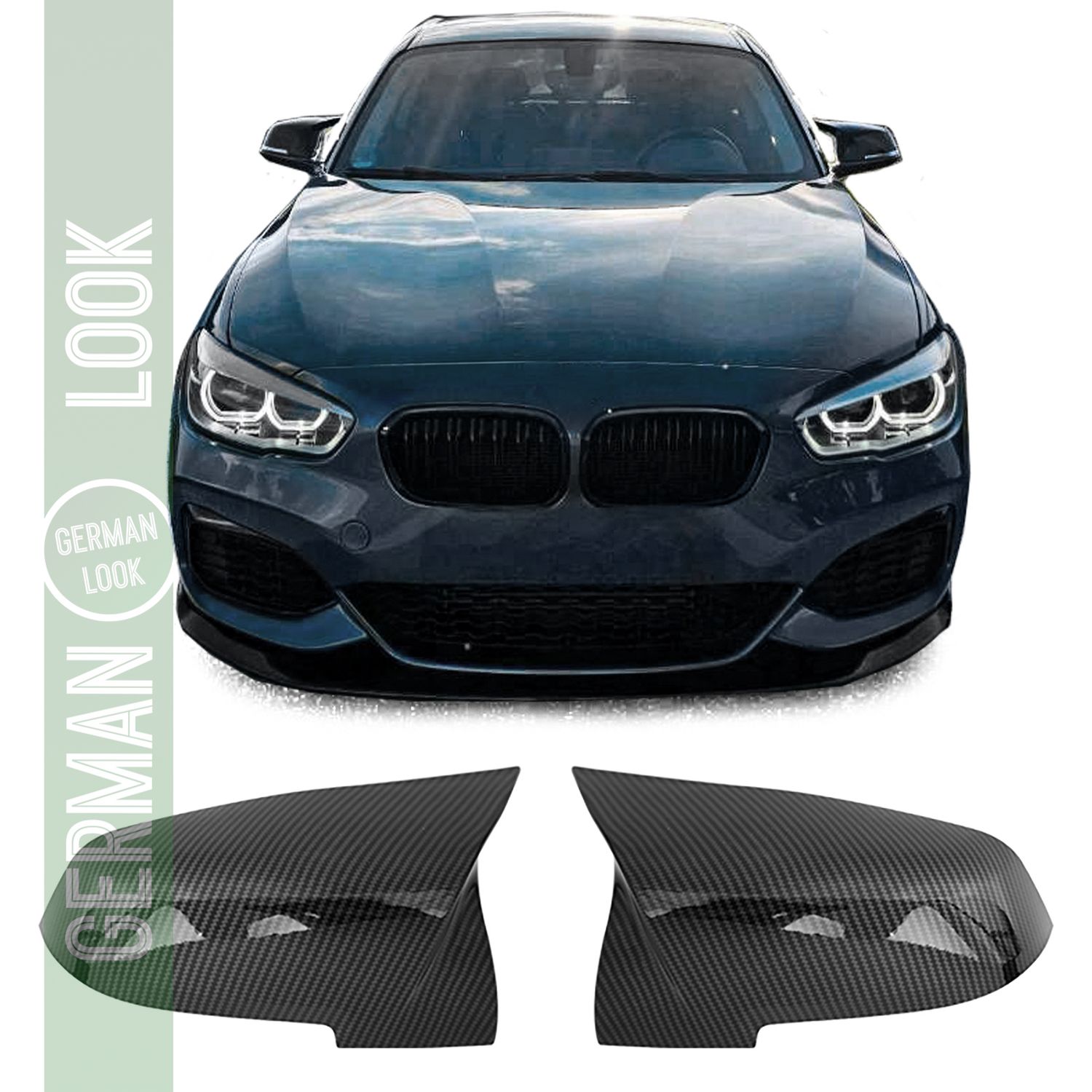 Coques de rétroviseurs de rechange aspect carbone pour BMW série 1 F20 F21 série 2 F22 F23