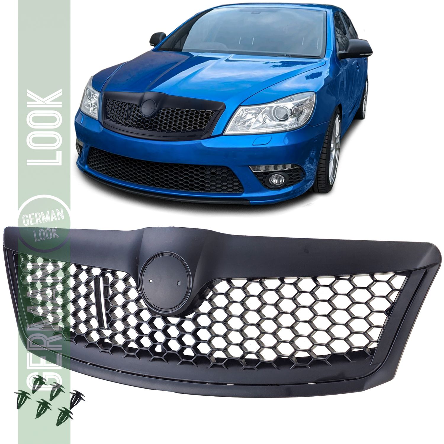 Calandre Sport RS noire pour Skoda Octavia 1Z Facelift 09-13