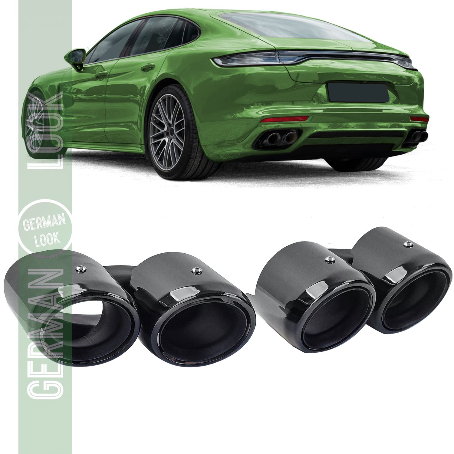 Pot d'échappement double sortie noir pour Porsche Panamera 971 243kW 330PS