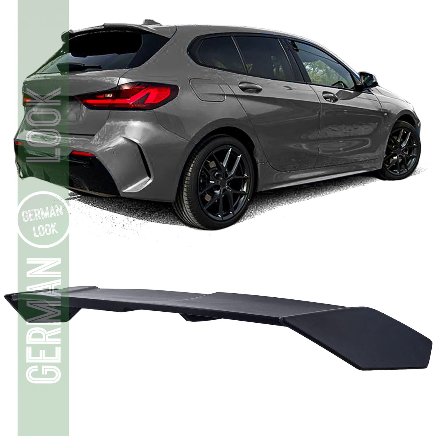 Becquet arrière de toit Performance noir mat sur mesure pour BMW Série 1 F40 à partir de 2019