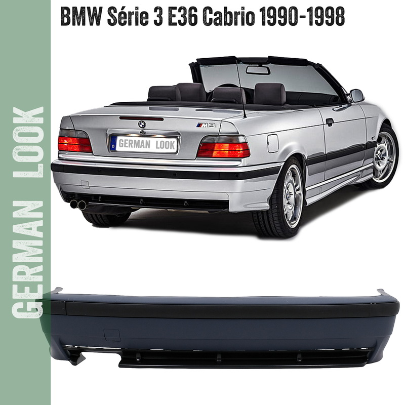 Pare-chocs arrière pour BMW Série 3 E36 Pack M M3 M-Tech - Cabriolet