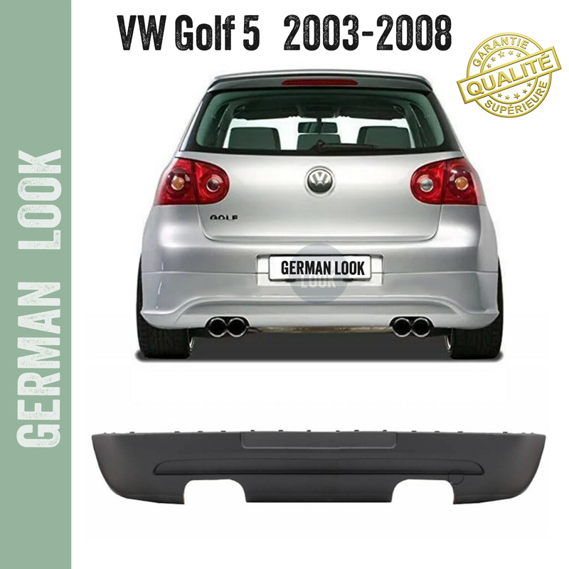 Diffuseur de pare chocs arrière Look GTI / GT pour Volkswagen Golf 5