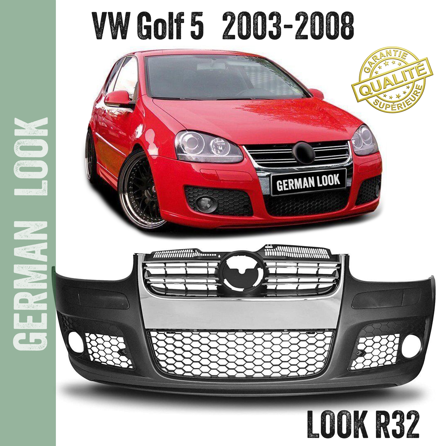 Pare chocs avant Look R32 pour Volkswagen Golf 5