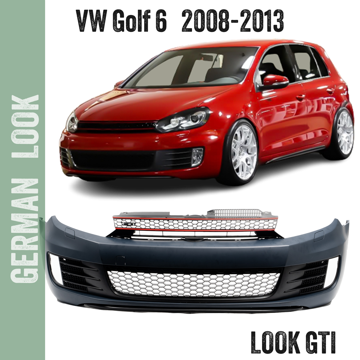 Pare chocs avant Look GTI  pour Volkswagen Golf 6