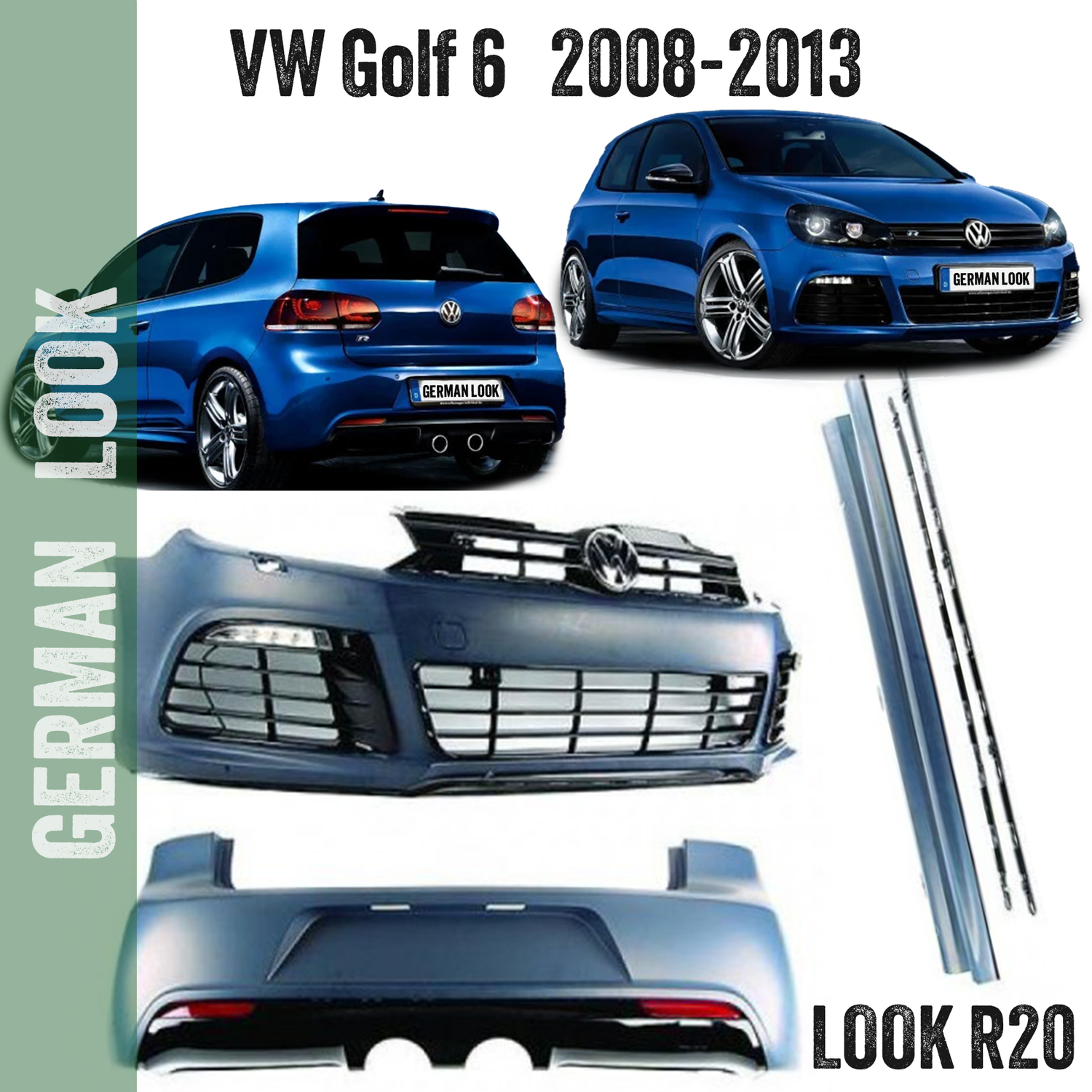 Body Kit / Pare chocs / Kit de carrosserie pour Volkswagen Golf 6 Look R20