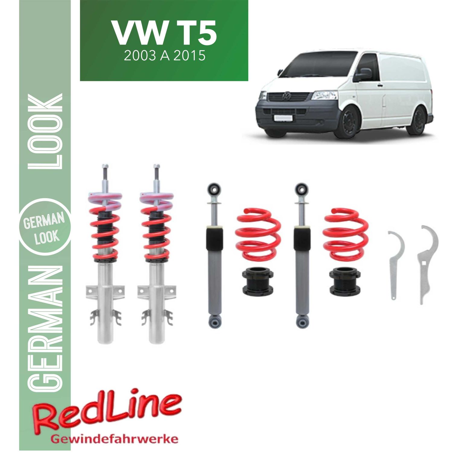 KIT COMBINE FILETE REDLINE VW TRANSPORTEUR T5 DE 2003 A 2015