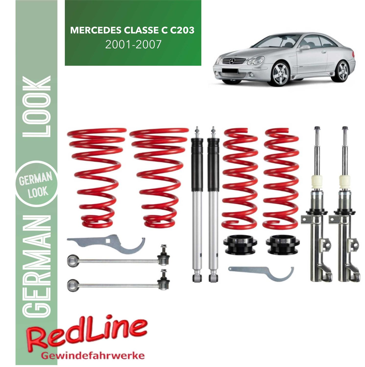Kit Suspension Combine Filete Redline Mercedes Classe C C203 2001-2007