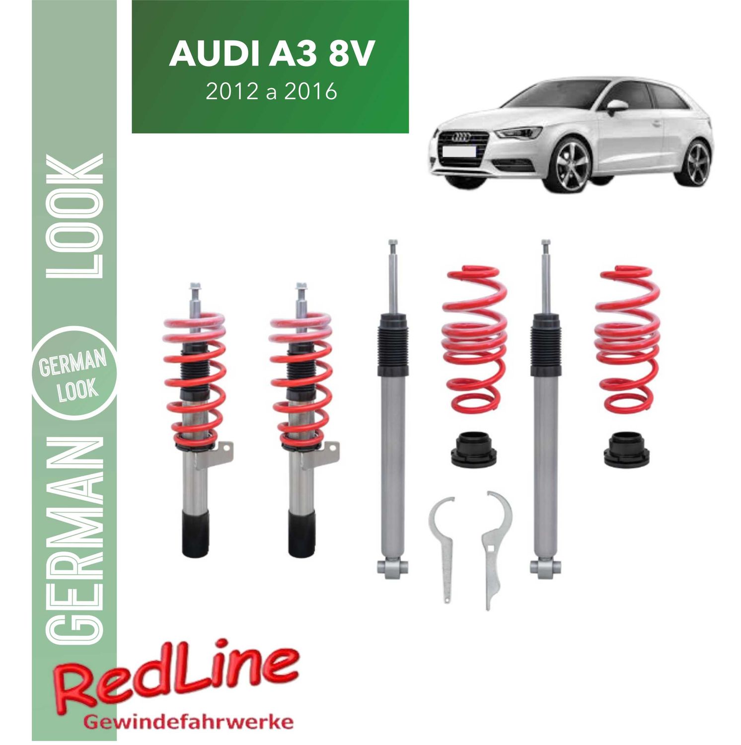 Kit Suspension Combine Filete Redline Audi A3 8V de 2012 a 2016 - Multibras