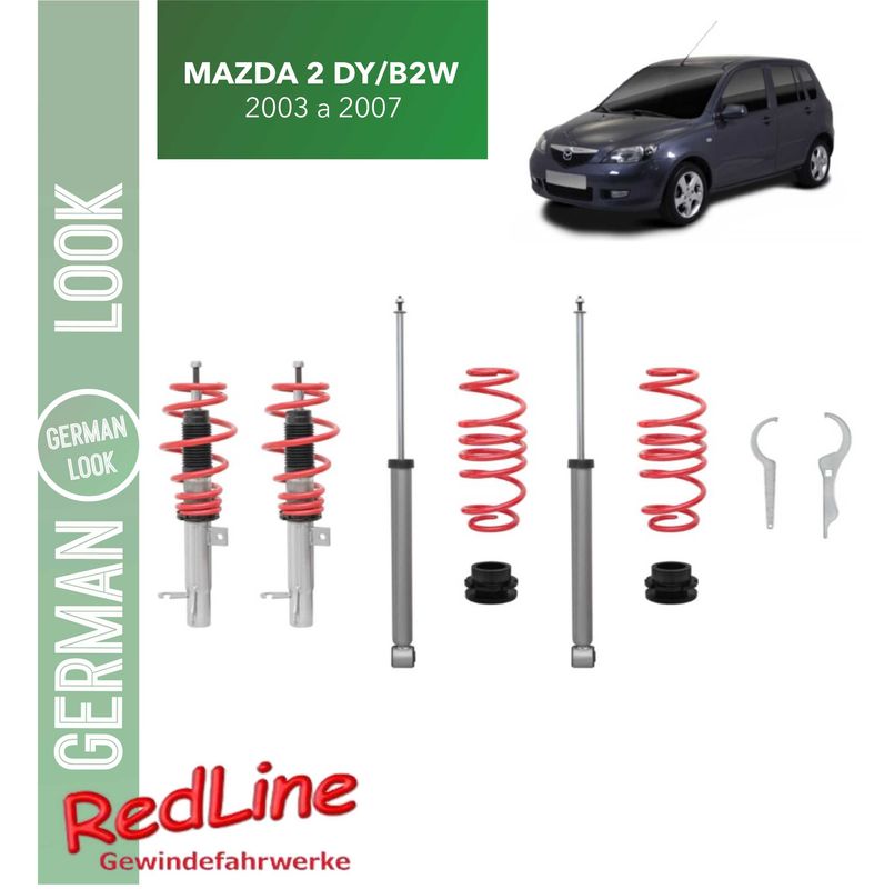 Kit Suspension Combine Filete Redline Mazda 2 DY/B2W de 2003 a 2007