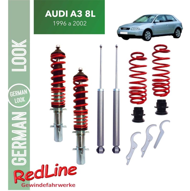 Kit Suspension Combine Filete Redline Audi A3 8L de 1996 a 2002