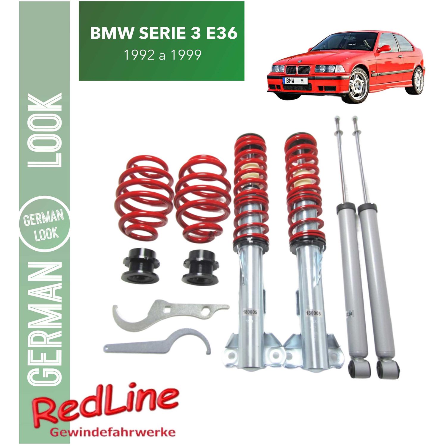 Kit Suspension Combine Filete Redline BMW Serie 3 E36 Compact 1993-2000