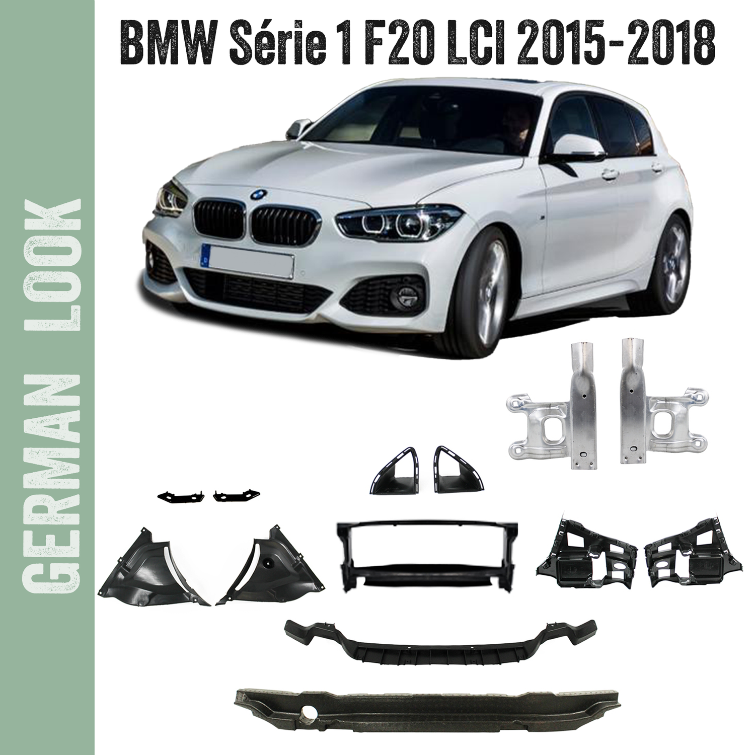 Kit de montage de pare-chocs avant BMW Série 1 F20 F21 LCI 2015-2019 Pack M