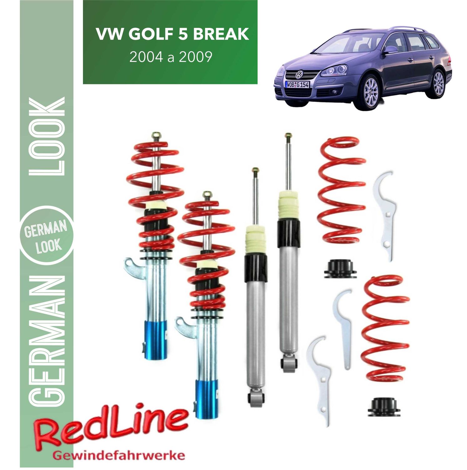 Kit Suspension Combine Filete Redline VW Golf 5 Break 2004 a 2009