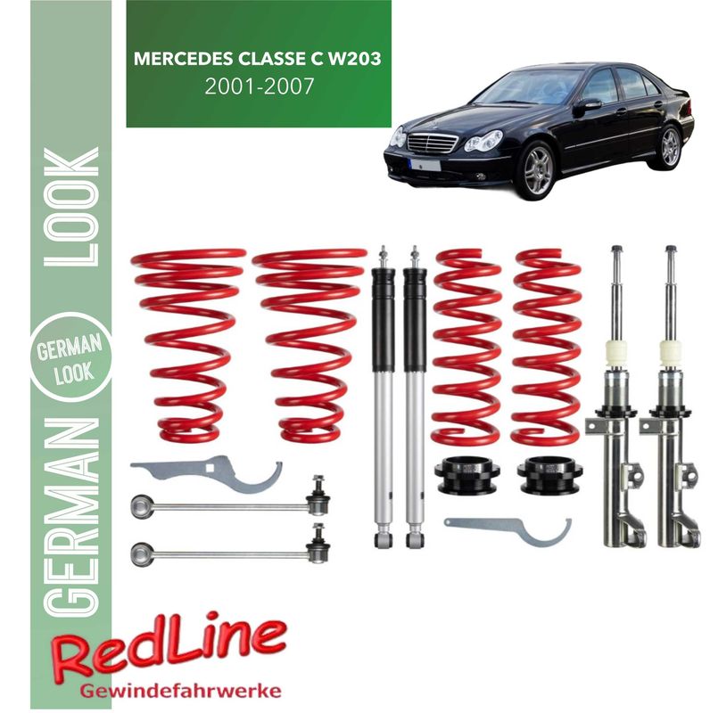 Kit Suspension Combine Filete Redline Mercedes Classe C W203 2001-2007