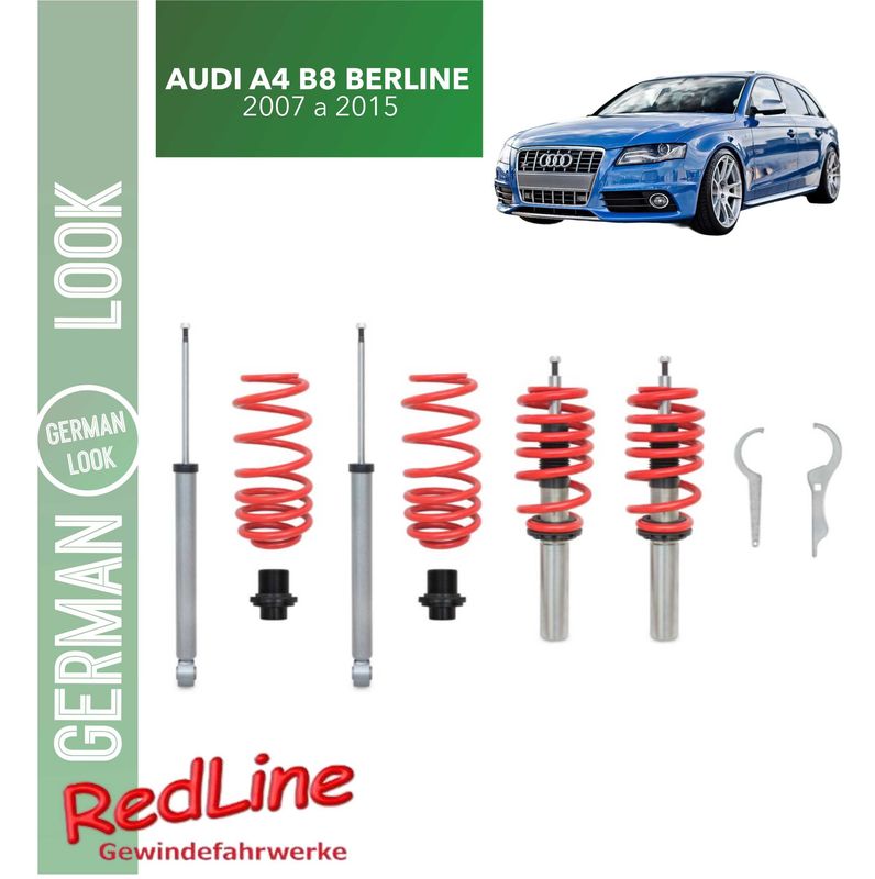 Kit Suspension Combine Filete Redline Audi A4 B8 Berline de 2007 a 2015