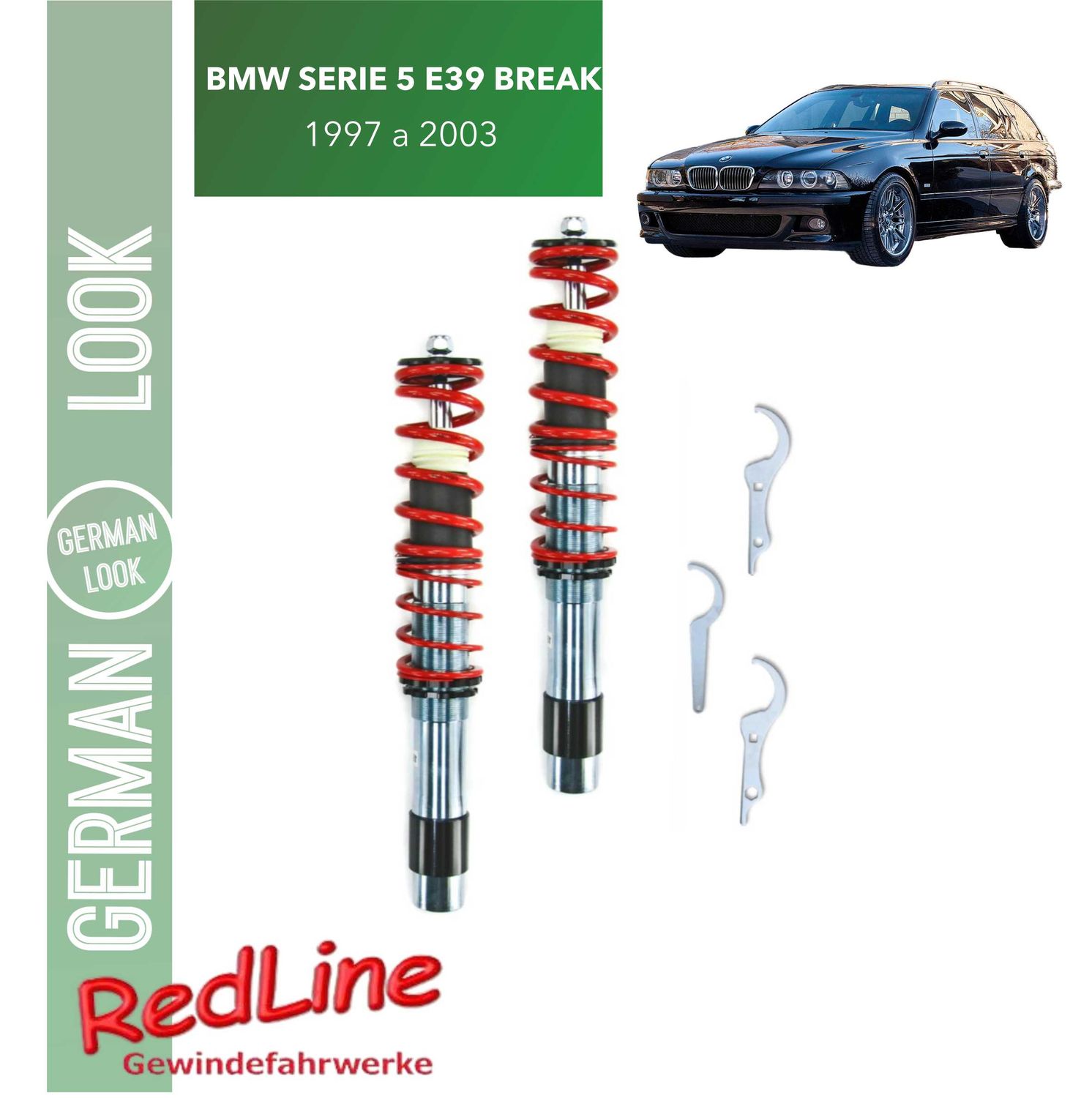 KIT COMBINE FILETE AVANT REDLINE BMW SERIE 5 E39 BREAK DE 1997 A 2003