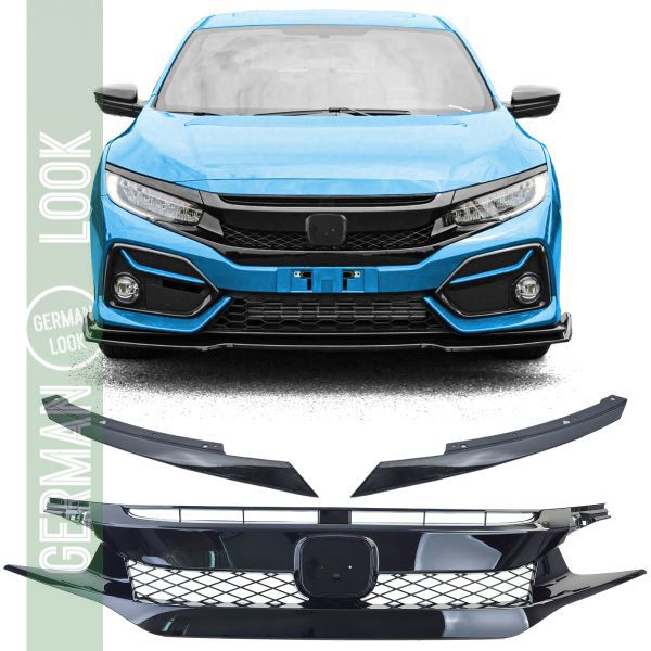 Calandre TR Performance Noir Brillant pour Honda Civic FK 2016-2020