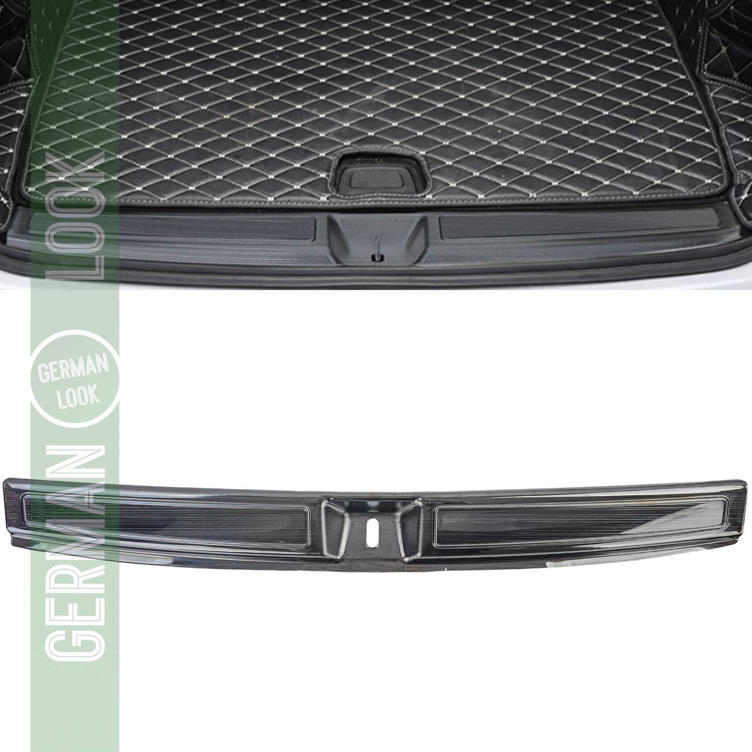 Protection de seuil de chargement en acier inoxydable, pare-chocs intérieur noir pour Mercedes GLB