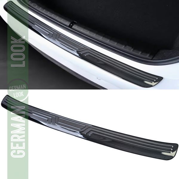 Protection de seuil de chargement en acier inoxydable pare-chocs extérieur noir pour BMW série 5 G30 G31
