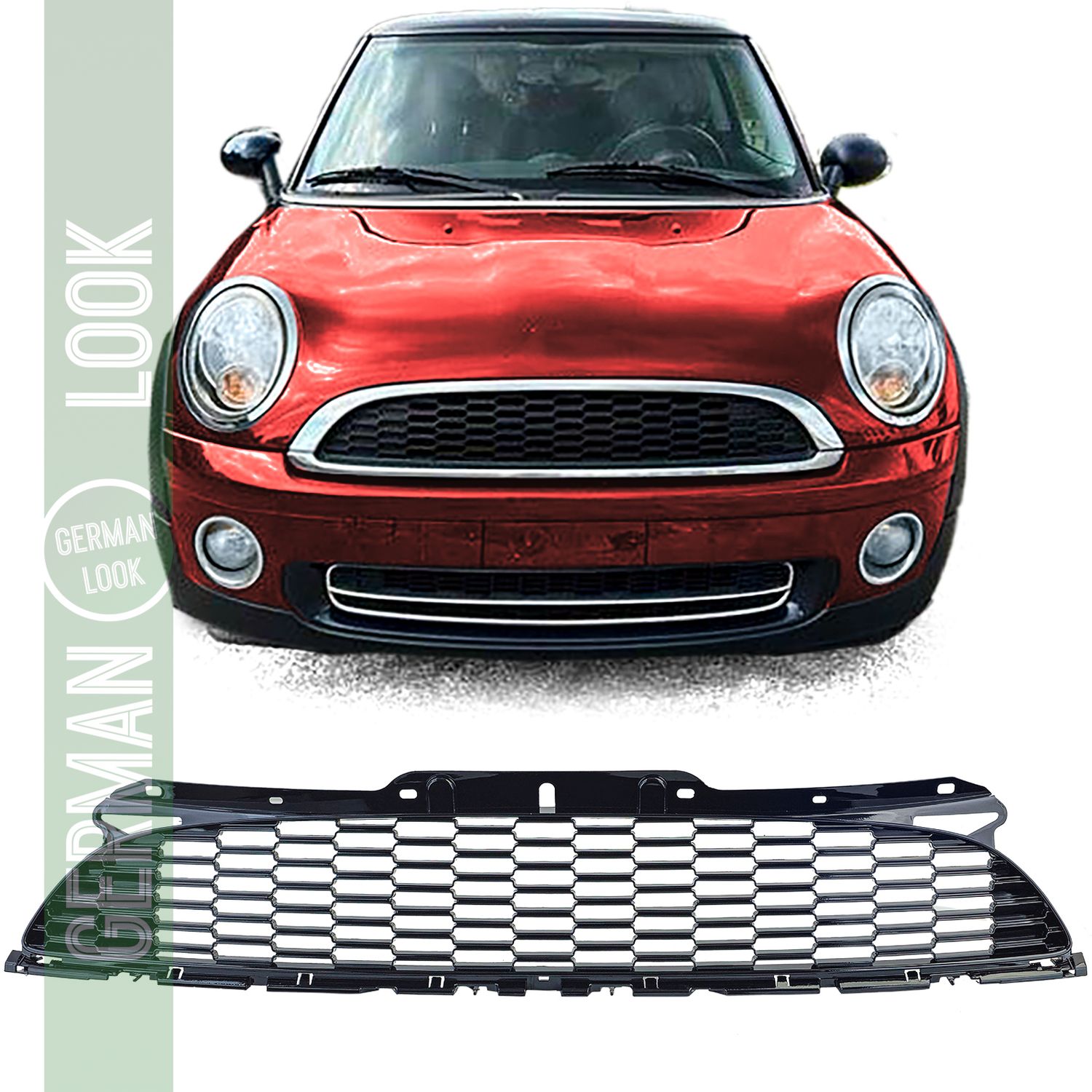 Calandre nid d'abeille noir brillant pour Mini One Cooper JCW R56 R57 R58 R59