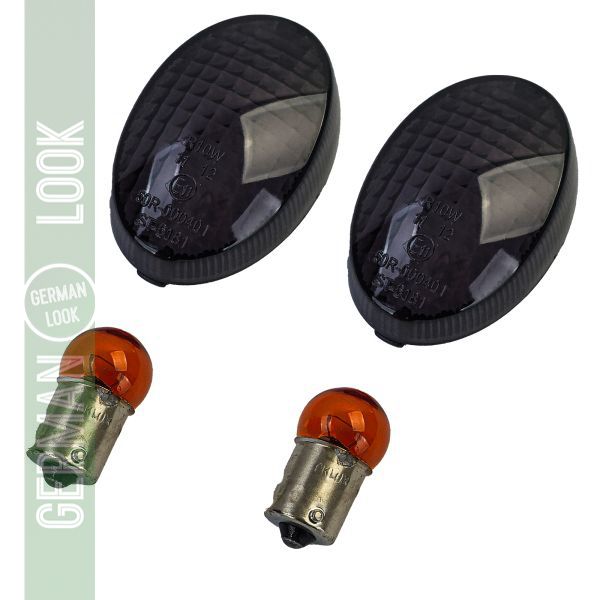 Verres de clignotants teintés avec ampoules pour Yamaha MT03 avec E-mark