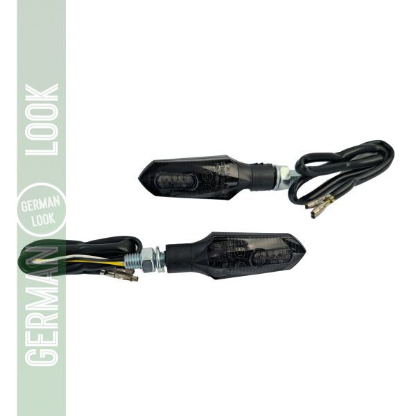 Ensemble de feux de stationnement universels pour motos, indicateur LED, DOMINATOR SMOKE avec marque E