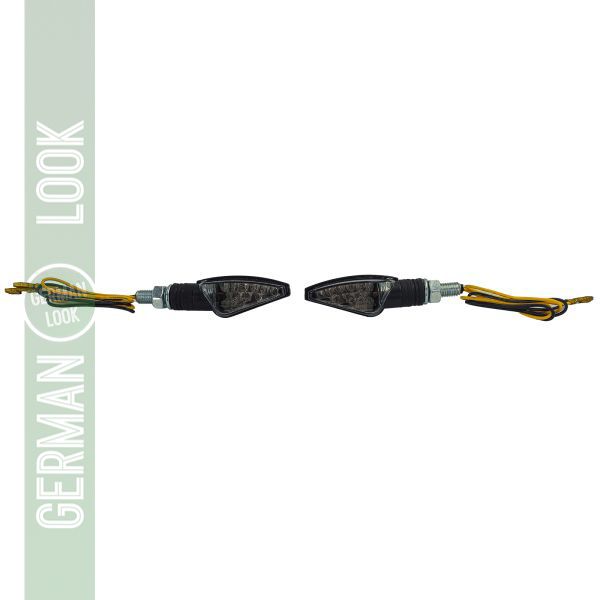 Kit de clignotants LED universels pour moto en verre transparent TOLO avec marque E