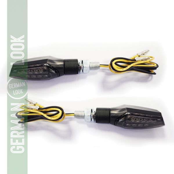 Clignotants LED moto universels PROTECH fumée avec E-mark
