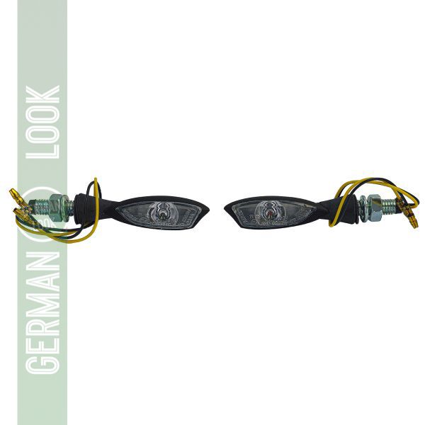 Kit de clignotants LED universels pour moto en verre transparent MORELLA avec marque E