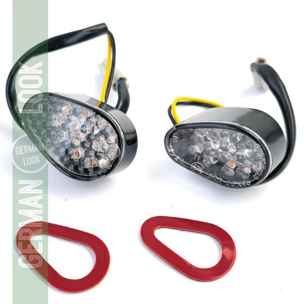 Clignotants de carénage en verre transparent LED pour moto R1/R6 avec marque E