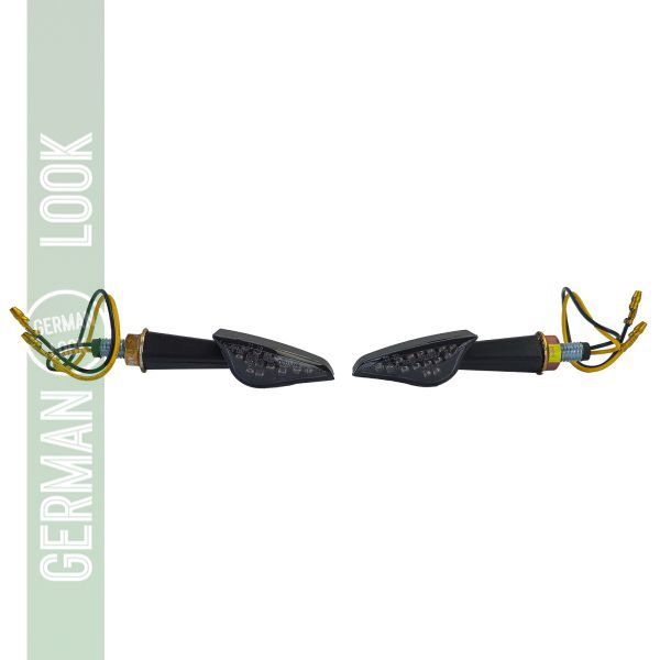 Set de clignotants LED moto universels teintés Fumée SPEED avec E-mark