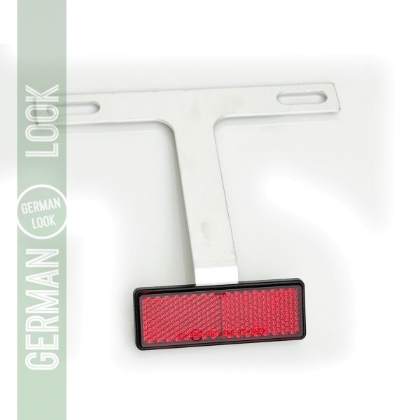 Support de plaque d'immatriculation moto universel en aluminium avec réflecteur